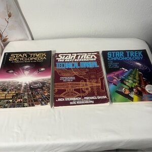 Star Trek Collection Reference Book Vintage Encyclopedia, Chronology, Tech Manua